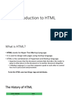 Intoduction To HTML