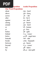 Arabic Preposition