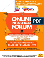 Online Influencers Forum Sponsorship Opportunities