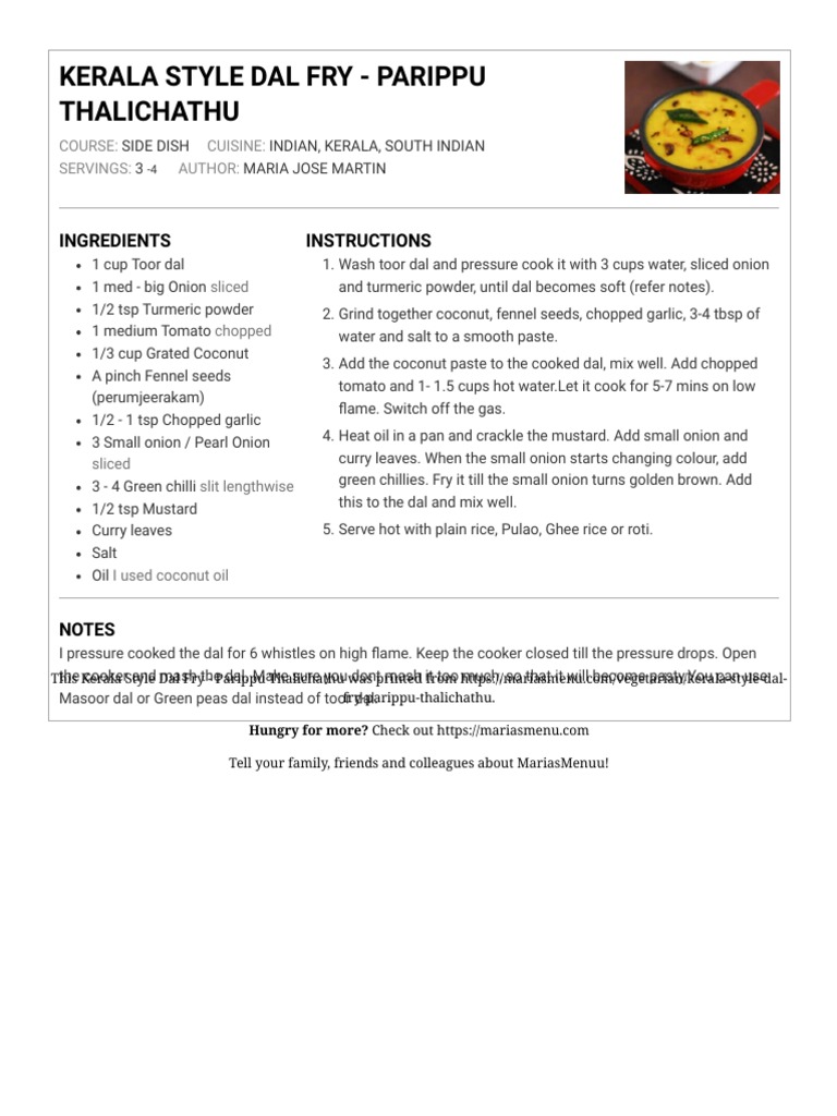 Thakkali Muringakka Curry (Tomato Drumstick Curry) PDF