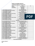 Jadwal Pa Mamre Sektor 2 2019