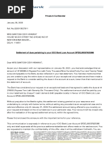 Settlement Letter