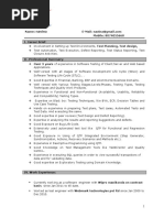 Selenium 2yrs Experience Resume | PDF | Selenium (Software) | Software ...