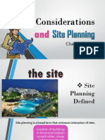 Site Considerations and Site Planning