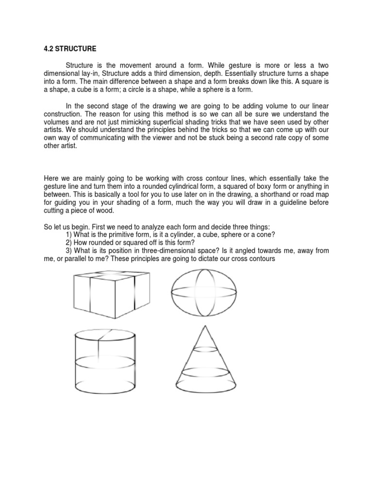 Understanding Shape and Structure in Art | PDF | Shape | Drawing