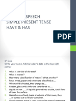 Parts of Speech Simple Presen Tense Have & Has PDF