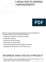 3 BUSINESS ANALYSIS PLANNING AND MANAGEMENT