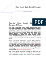 Tutorial Cara Input Data Panel Dengan EViews