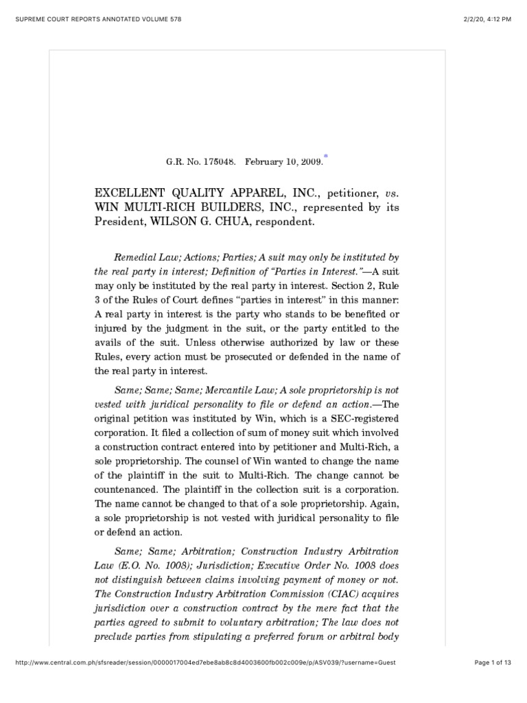 Excellent Quality Apparel, Inc. v. Win Multiple Rich Builders, Inc