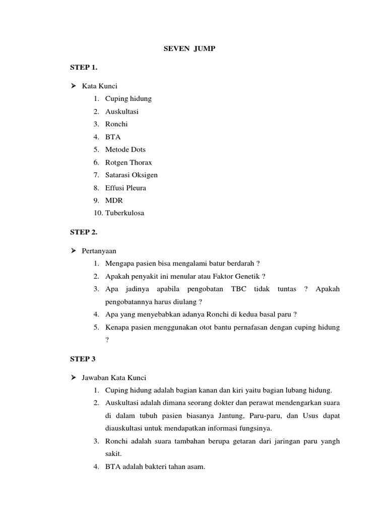SEVEN JUMP TBC 10 | PDF | Pengembangan Diri | Kesehatan Holistik