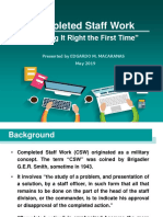 Completed Staff Work - DBM Sir Egay PDF