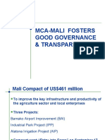 MCA-MALI Fosters Good Governance and Transparency