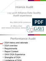 Performance Audit Gavi Alliance Data Quality