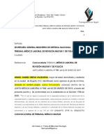 Convocatoria Tribunal Medico Laboral ANGEL DANIEL