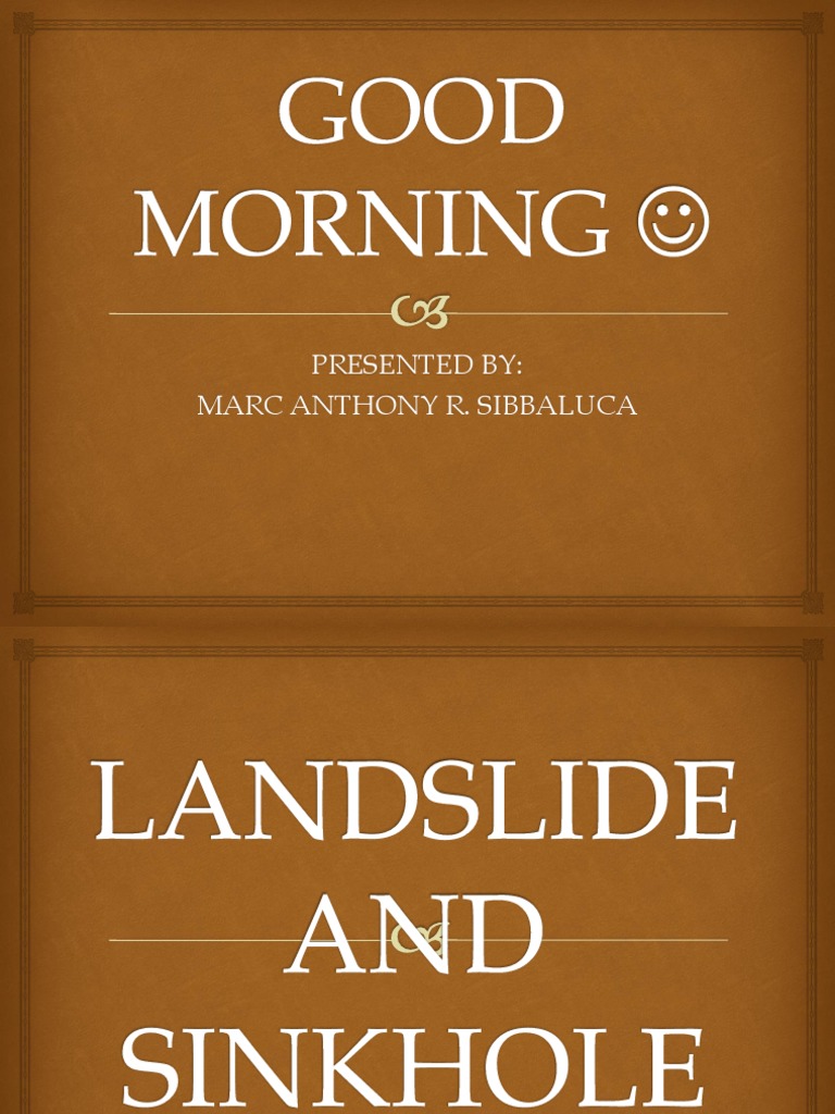 Landslide And Sinkhole Part 1 Pdf Landslide Flood