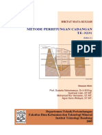 [PDF] METODE PERHITUNGAN CADANGAN TE-3231 (Edisi 1.docx