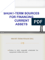 Short-Term Sources For Financing