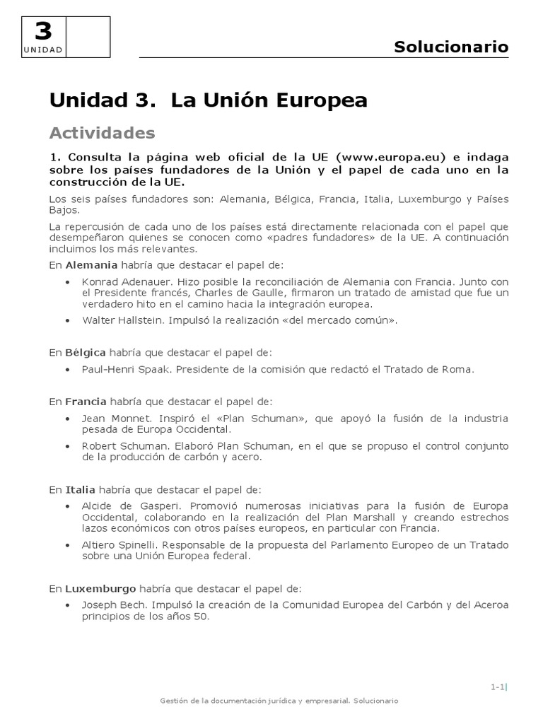 La estructura y funciones de las instituciones de la Unión Europea ...