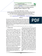 Modeling and Simulation of Operational Amplifier Using Verilog - Ams