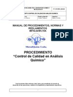 P-T-OP-MTQ-LM-020 Control de Calidad en Analisis Quimico