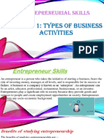 Types of Business Activities