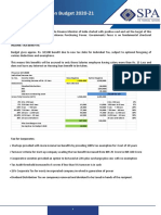 Tax Implication Union Budget 2020-21