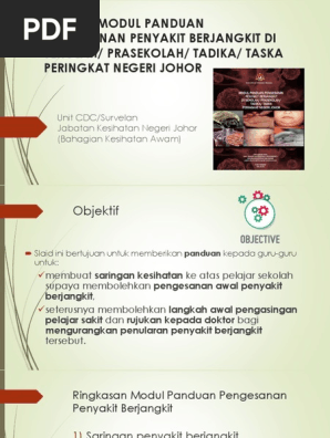 Latihan Modul Panduan Pengesanan Penyakit Berjangkit Final Pdf