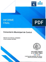 Informe Final 578-19 Cementerio Municipal de Curico Auditoría A Los Ingresos y Gastos - Octubre 2019 - PDF