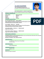 Ghulam Haider's Resume for Accounting and Finance Positions