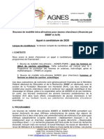 Bourse de Mobilité Intra Afrique AGNES - Appel - À - Candidatures - 2020 - Français