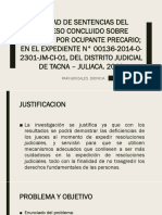 Calidad de sentencias en proceso de desalojo