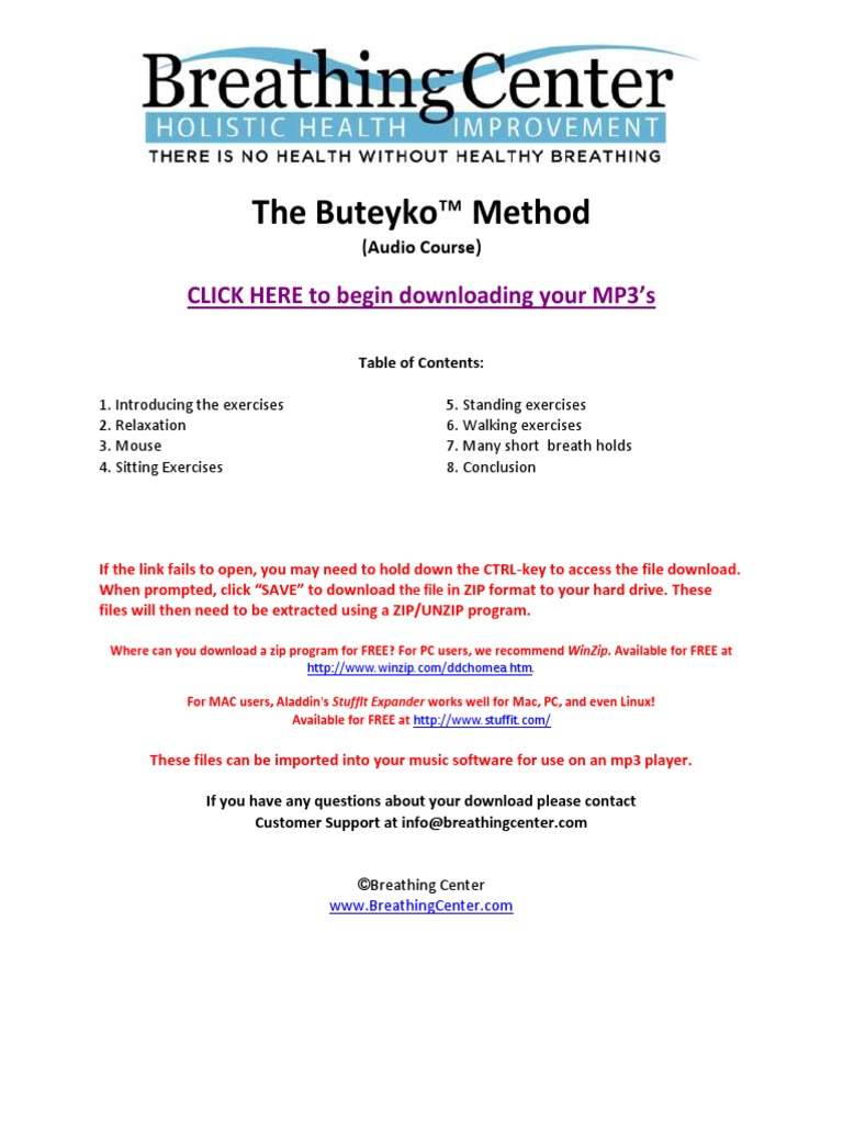Buteyko Breathing Exercises and Method PDF