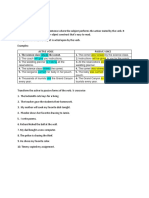 Active To Passive Voice