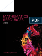 CUP - Mathematics Resources 2018 - Education