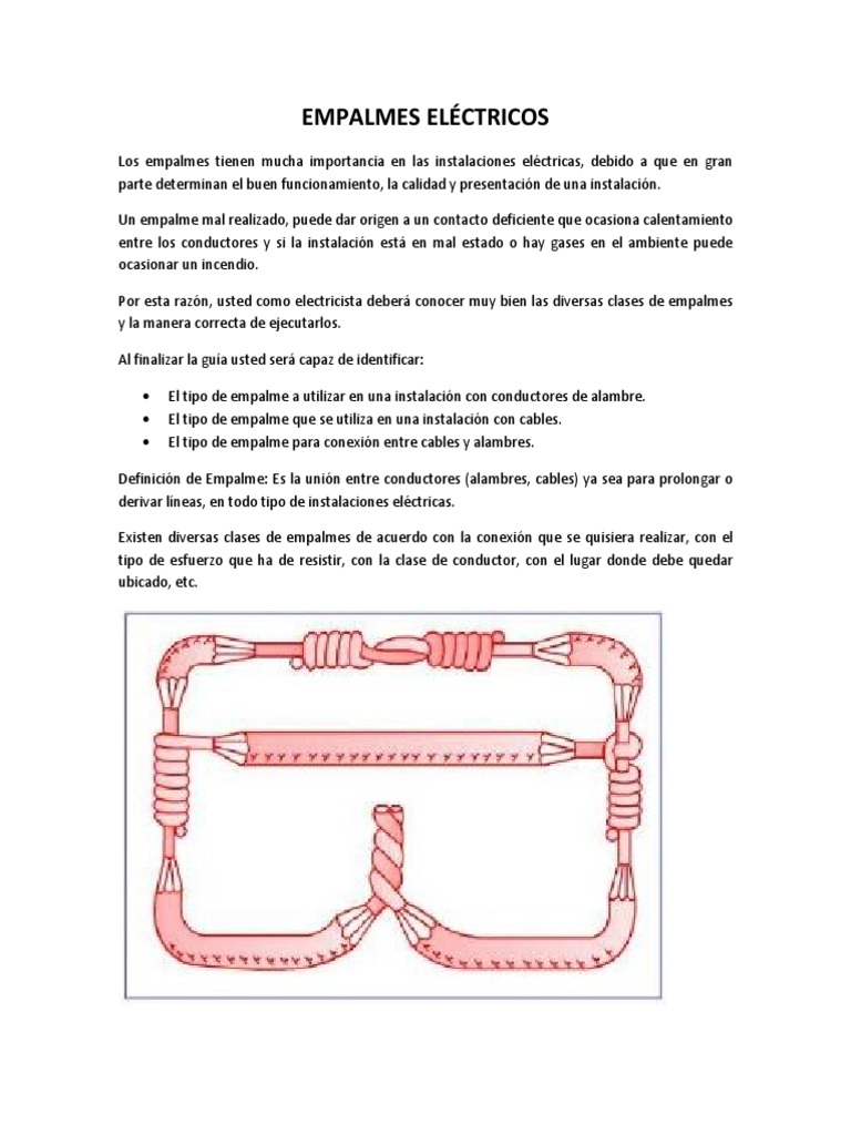 EMPALMES ELÉCTRICOS Sena, PDF, Resistencia Eléctrica y Conductancia