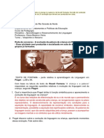 Dia 0711 - Discussão Do Texto A Criança e A Palavra, de Roseli Fontana Revisão Do Conteúdo Estudado e Encaminhamento Da 2 Avaliação Que Deverá Ser Produzida em Casa