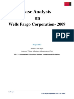 Case Analysis On Wells Fargo Corporation