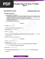 CBSE Sample Paper Class 11 Maths Set 2