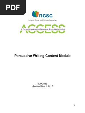 Persuasive Writing