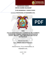 Evaluación Estructural y Superficial Del Pavimento Flexible Del Terminal Terrestre de La Ciudad de Ayaviri-Melgar-Puno. Empleando Ensayos No Destructivos PDF