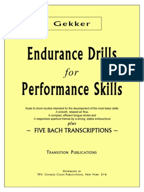 by Charles Colin Publ Gekker Endurance Drills for Performance Skills Dist 