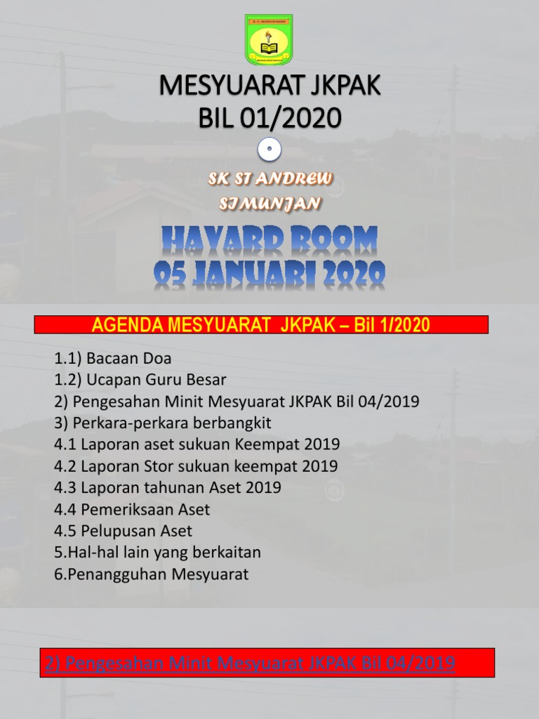 Mesyuarat Jkpak Bil 1 2020 | PDF