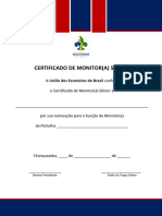 Certificado Monitor Sênior