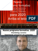 Programación Formativo en Marketing y Turismo Experiencial 2020