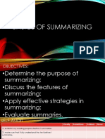 Basics of Summarizing Key Skills