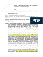 Programa para Disminuir La Prevalencia en Desnutrición