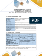 Guía de actividades y rúbrica de evaluación - Pre -Tarea  - Reconocimiento temáticas del curso