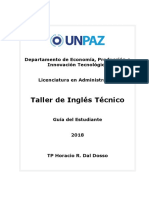 Guía Taller de Inglés Técnico 2020
