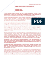 C2a1el Discurso Del Presidente Gonzalo Resplandese Victorioso y Pujante Ante Todo El Mundo