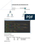 Konfigurasi Routing Static Pada Mikrotik Di GNS3